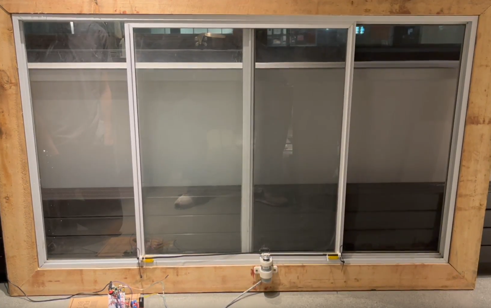 A picture of a motorized window.
